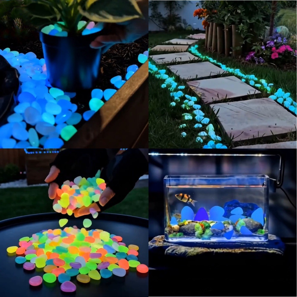 Galets lumineux colorés qui br - Aquarium Plant Original avis et prix